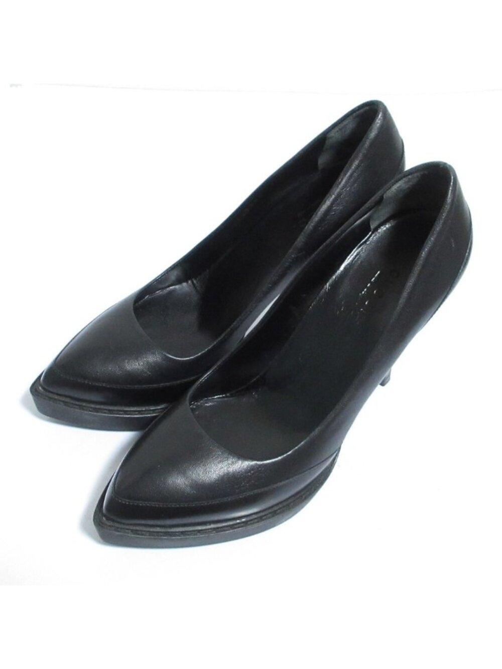 Gucci Leather Pointed Toe Platform High Heels Pumps Black Spring Summer